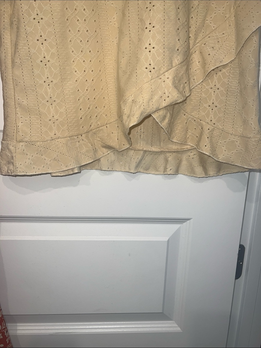 Beginning Boutique Buttery Yellow Eyelet Ruffle Short Sleeve Top - Picture 6 of 10